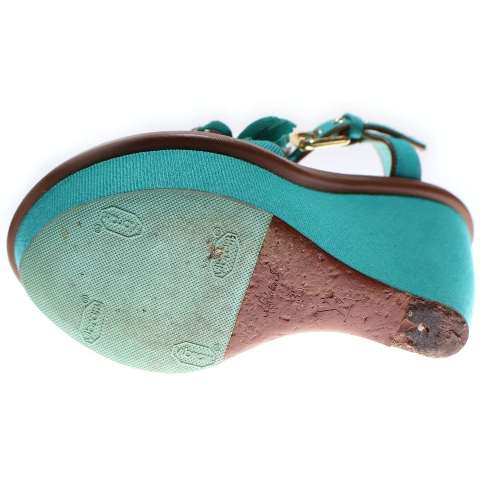 LOUIS VUITTON(ルイヴィトン) モノグラム スエード フリンジ ウェッジ