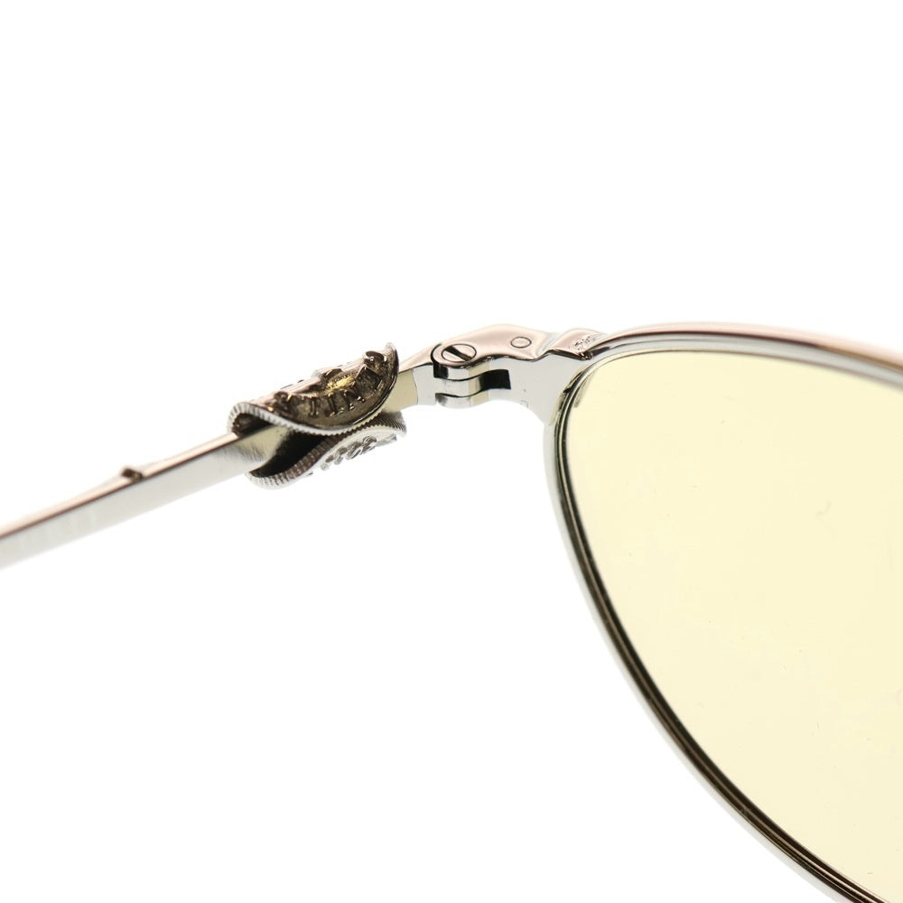 GENTLE MONSTER(ジェントルモンスター) Cubit 02 メタルフレーム 折り畳み カラーサングラス 眼鏡 シルバー