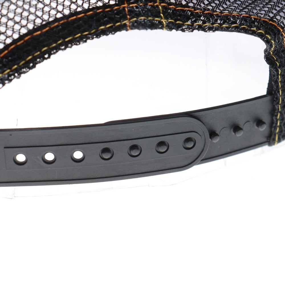 EVISU(エビス) 23SS ×PALACE Denim Mesh Trucker Cap パレス 刺繍 カモフラージュ 迷彩 メッシュトラッカーキャップ 帽子 カーキ