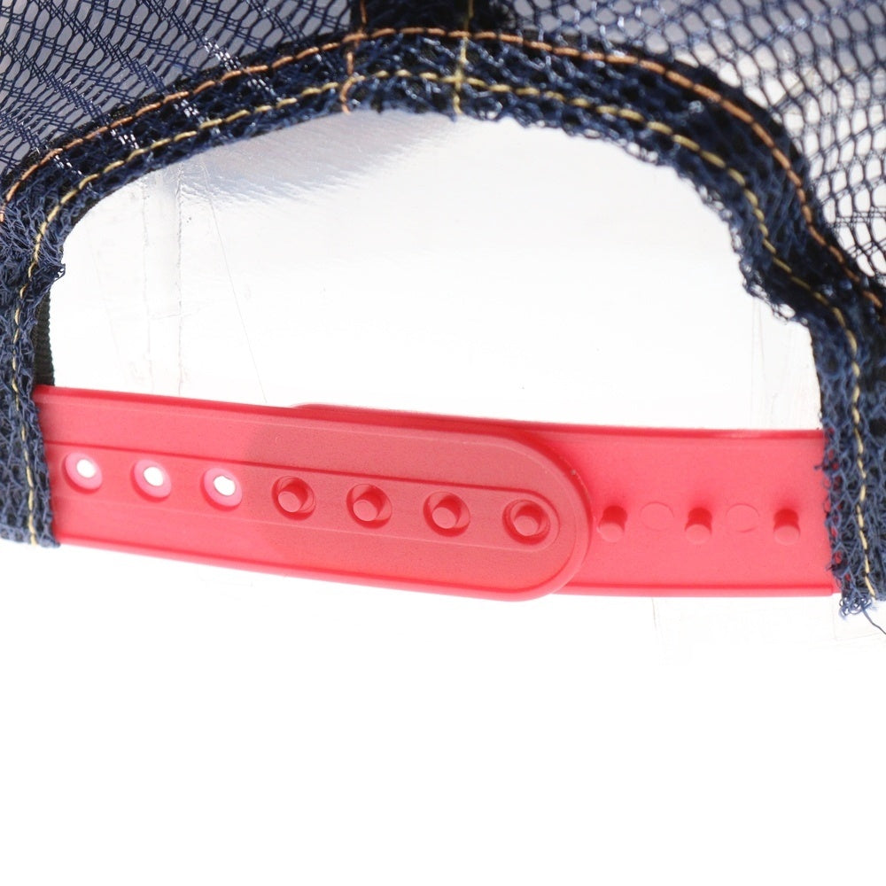 EVISU(エビス) 23SS ×PALACE Dice Denim Mesh Trucker Cap パレス ダイス 刺繍 デニムメッシュトラッカーキャップ 帽子 インディゴ