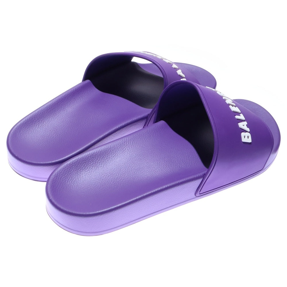 BALENCIAGA(バレンシアガ) POOL SLIDE ロゴ スライドサンダル パープル
