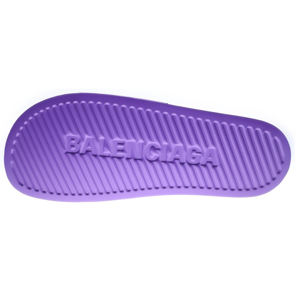 BALENCIAGA(バレンシアガ) POOL SLIDE ロゴ スライドサンダル パープル