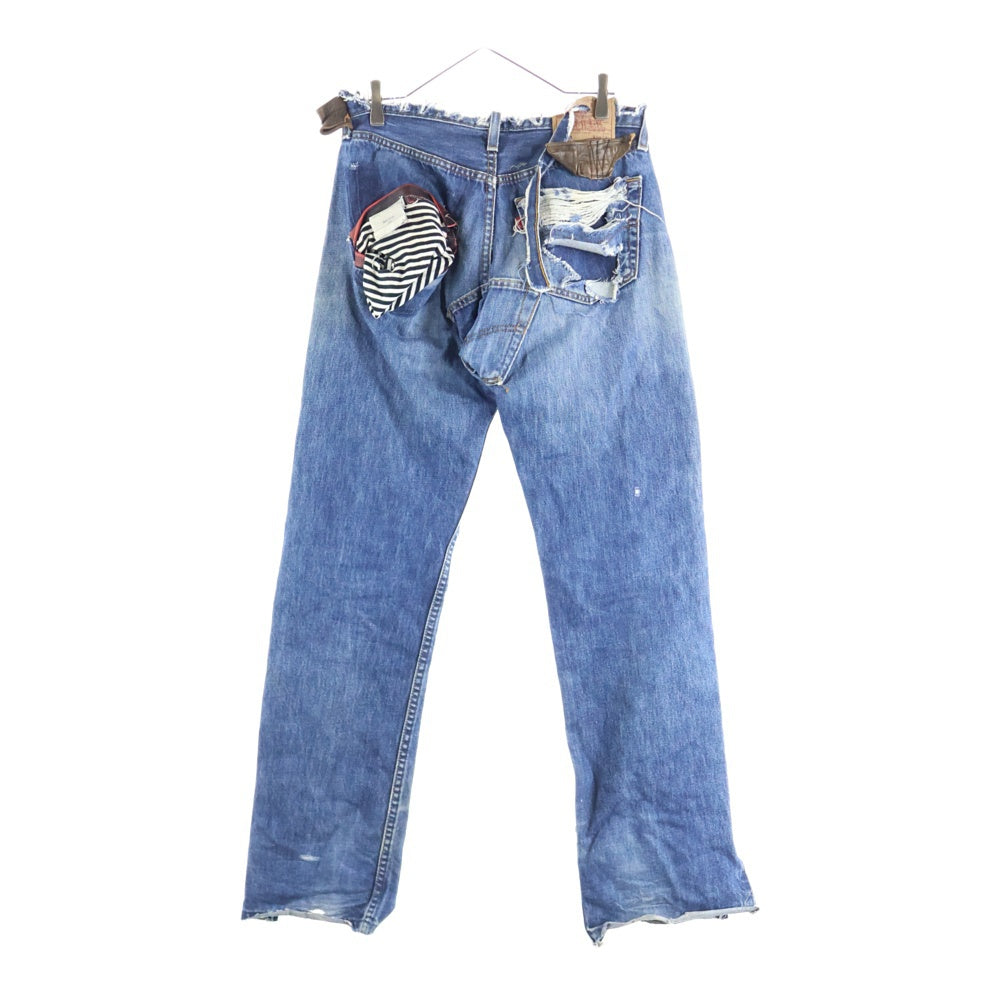 VINTI ANDREWS(ヴィンティアンドリュース) Remake Damage Denim Pants リメイク ダメージ加工 デニムパンツ インディゴ
