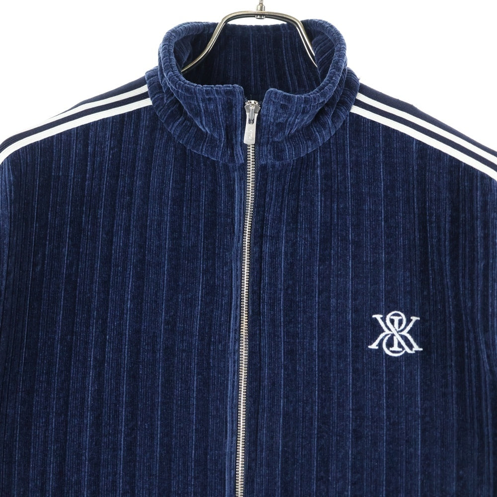 KITH(キス) Velvet Cord Ali Track Jacket ロゴ刺繍 ベルベットトラックジャケット ネイビー