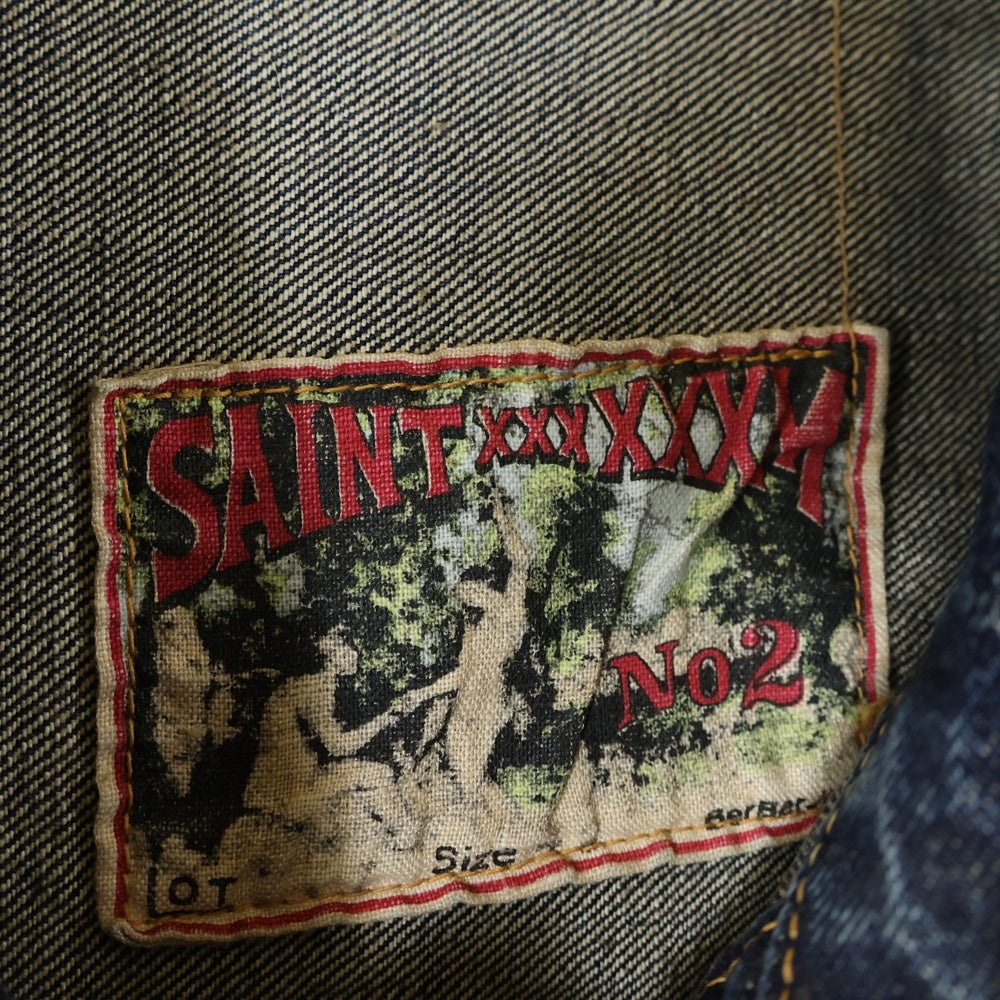 【最安】SAINT MICHAEL BerBerJin デニムジャケット24SS SAINT MICHAEL x BerBerJin 'DENIM JACKET / FIRST'加工 デニム