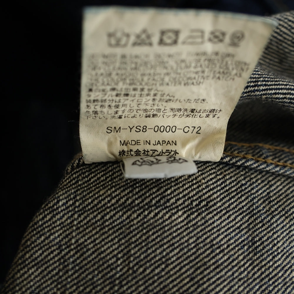 SAINT MICHAEL(セントマイケル) 24SS ×BerBerJin BJ DENIM JKT ベルベルジン 1stモデル ダメージ加工 デニムジャケット Gジャン インディゴ SM-YS8-0000-C72