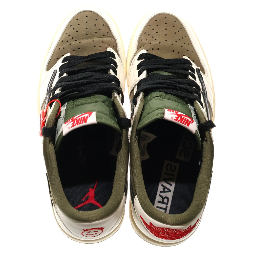 NIKE(ナイキ) ×TRAVIS SCOTT AIR JORDAN1 LOW OG SP トラヴィススコット エアジョーダン1 リバースオリーブ ローカットスニーカー カーキ US9/27cm DM7866-200