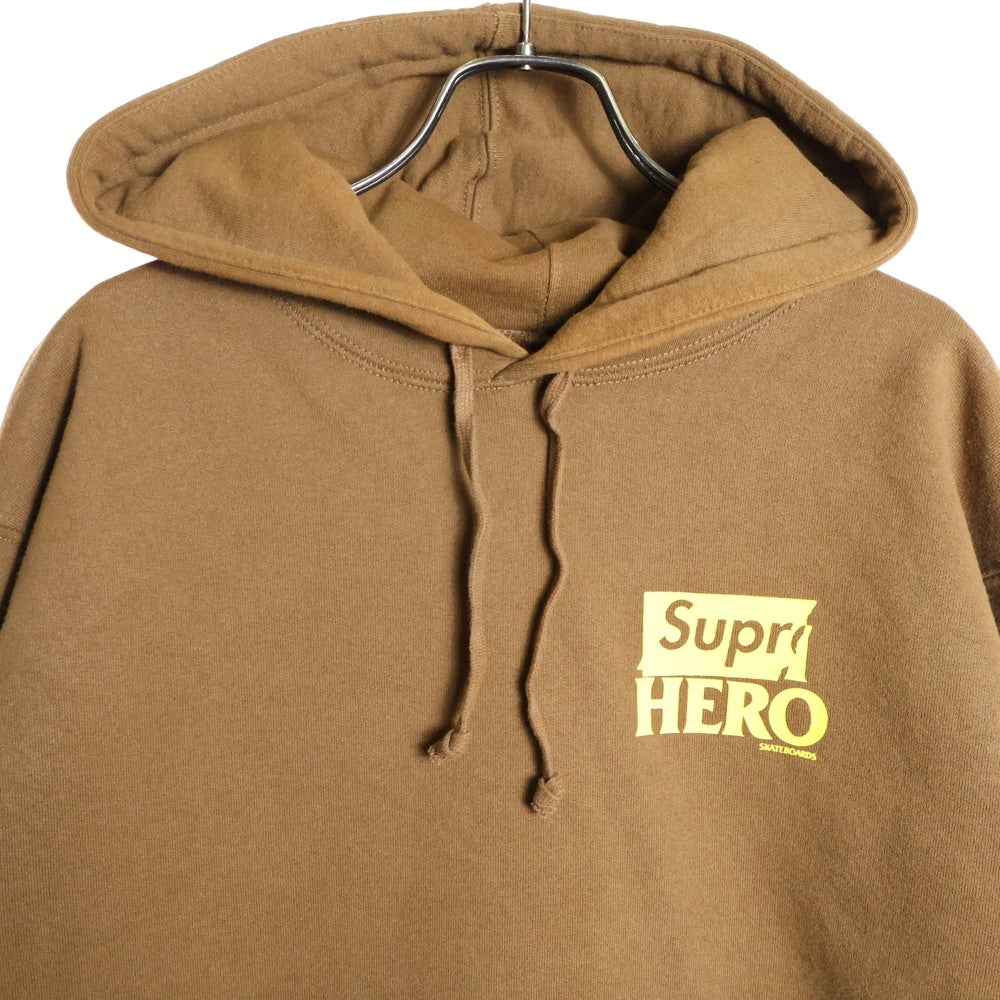 SUPREME(シュプリーム) 22SS Antihero Hooded Sweatshirt アンタイヒーロー プルオーバースウェットパーカー フーディ ブラウン