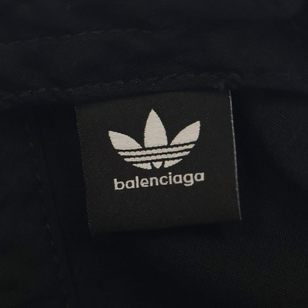 BALENCIAGA(バレンシアガ) ×adidas アディダス ロゴストライプベースボールキャップ 帽子 712160 410B2 ブラック