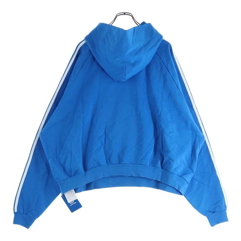 BALENCIAGA(バレンシアガ) 22AW×adidas Hoodie Large Fit アディダス ロゴラージフィットプルオーバーパーカー ブルー 729322 TNVN2