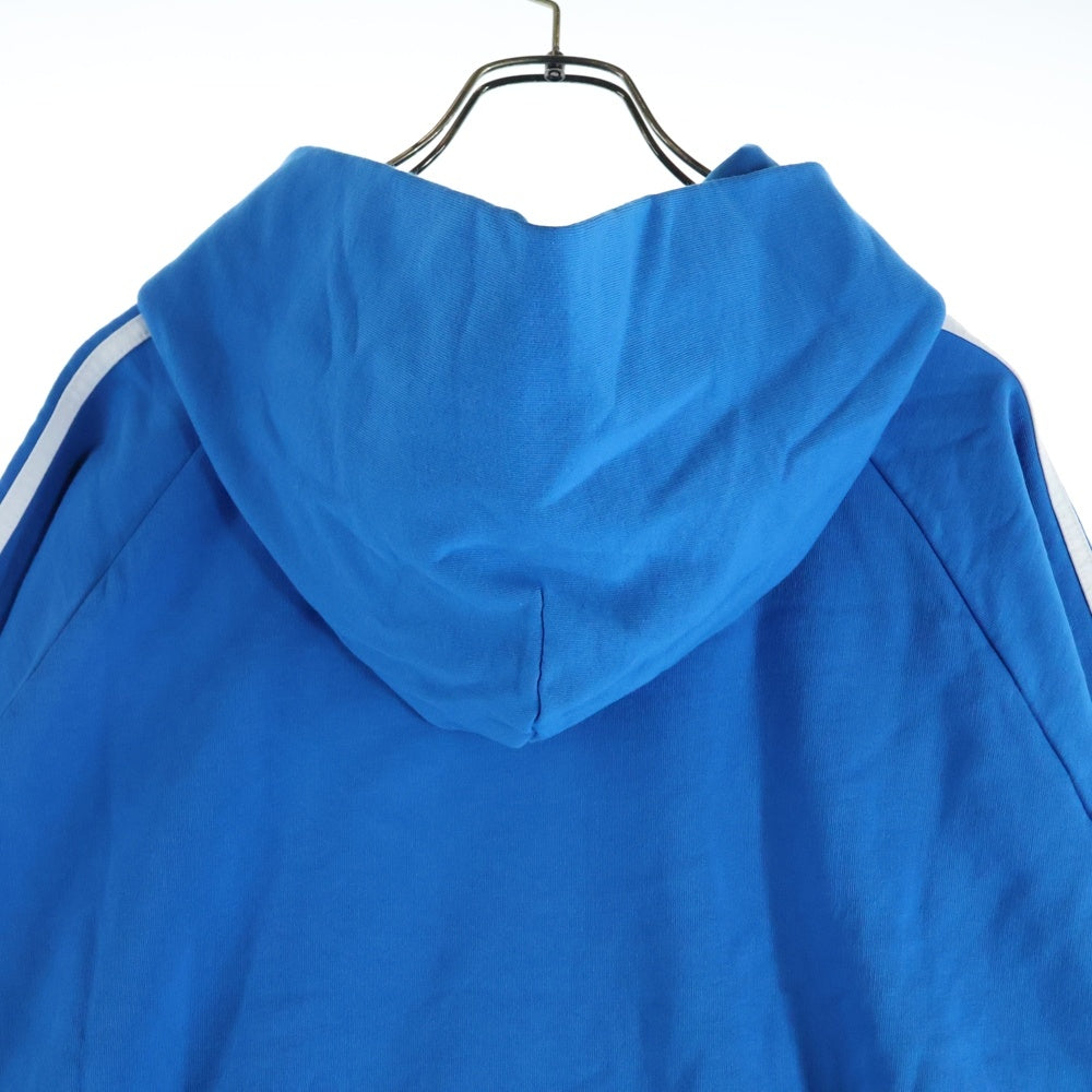BALENCIAGA(バレンシアガ) 22AW×adidas Hoodie Large Fit アディダス ロゴラージフィットプルオーバーパーカー ブルー 729322 TNVN2