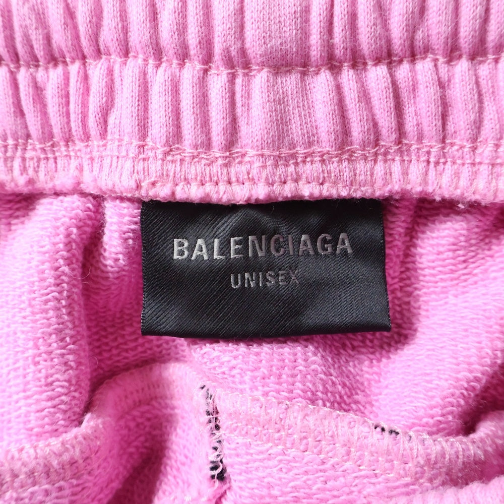 BALENCIAGA(バレンシアガ) 24SS SOCCER BUGGY SWEAT PANT サッカーバギー スウェットロングパンツ ピンク ロゴ刺繍 777708 TPVW3