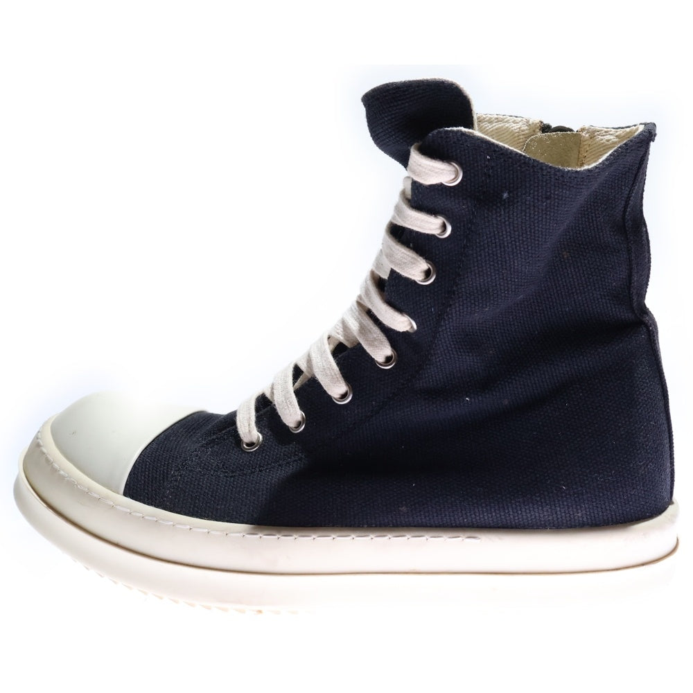 Rick Owens DRKSHDW(リックオウエンス ダークシャドウ) RAMONES ラモーンズ キャンバス ハイカットスニーカー ブラック