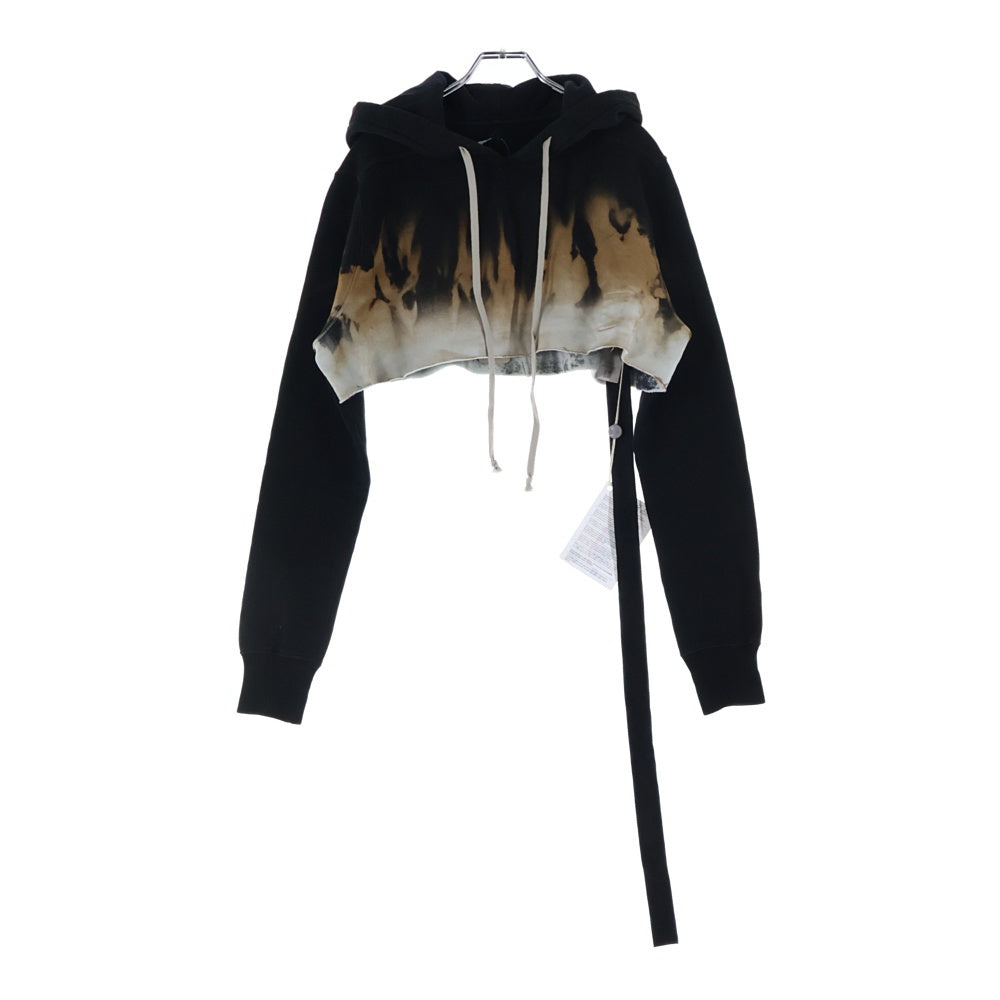 DRKSHDW(ダークシャドウ) 24AW Sun Cropped Hoodie クロップド プルオーバースウェットパーカー フーディー ブラック DS02D2222-FSUN