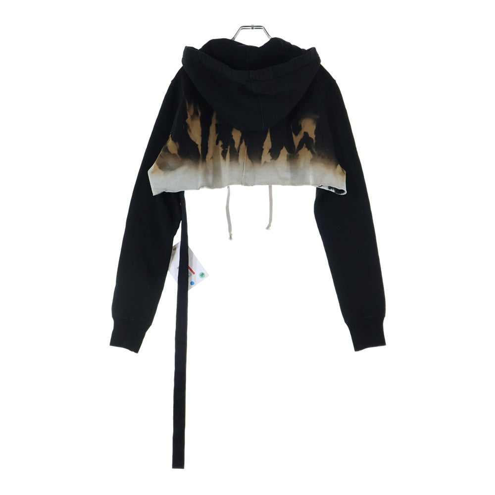 DRKSHDW(ダークシャドウ) 24AW Sun Cropped Hoodie クロップド プルオーバースウェットパーカー フーディー ブラック DS02D2222-FSUN