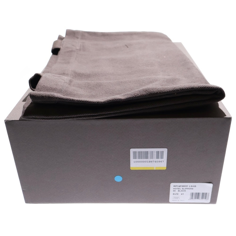 Rick Owens(リックオウエンス) HOTEL SLIPPERS ボアフリース ホテルスリッパ スライドサンダル ブラック RP14F6835 LSHB
