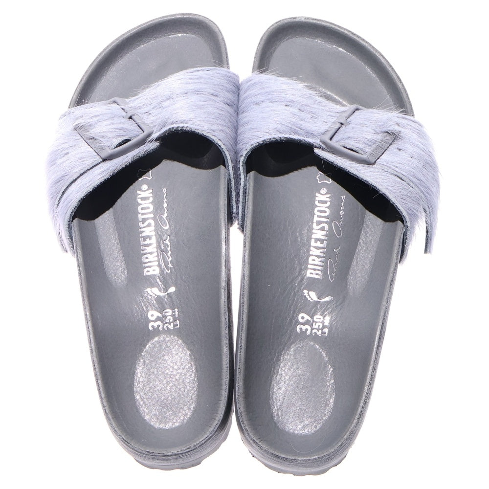 Rick Owens(リックオウエンス) ×BIRKENSTOCK Madrid EXTR ビルケンシュトック ファーサンダル グレー