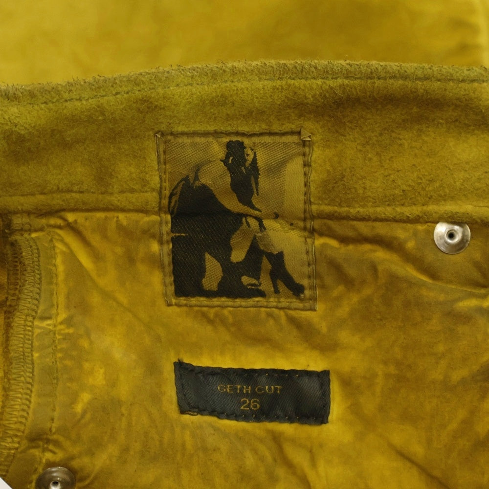 DRKSHDW ダークシャドウ Geth Jeans ゲスジーンズ スウェードパンツ イエロー DS02D2305 MO DRKSHDW(ダークシャドウ) Geth Jeans ゲスジーンズ スウェードパンツ