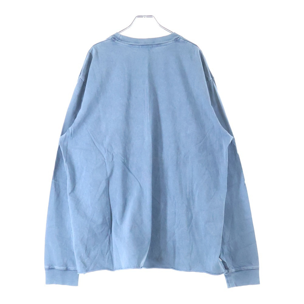 KITH(キス) 20SS LAX Pigment Dyed L/S T-Shirt ロゴプリント フェード加工 長袖Tシャツ ロンT グレー KH3672