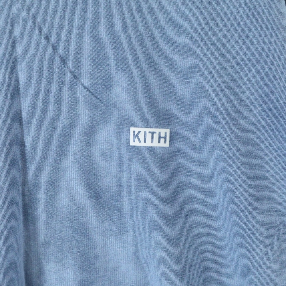 KITH(キス) 20SS LAX Pigment Dyed L/S T-Shirt ロゴプリント フェード加工 長袖Tシャツ ロンT グレー KH3672
