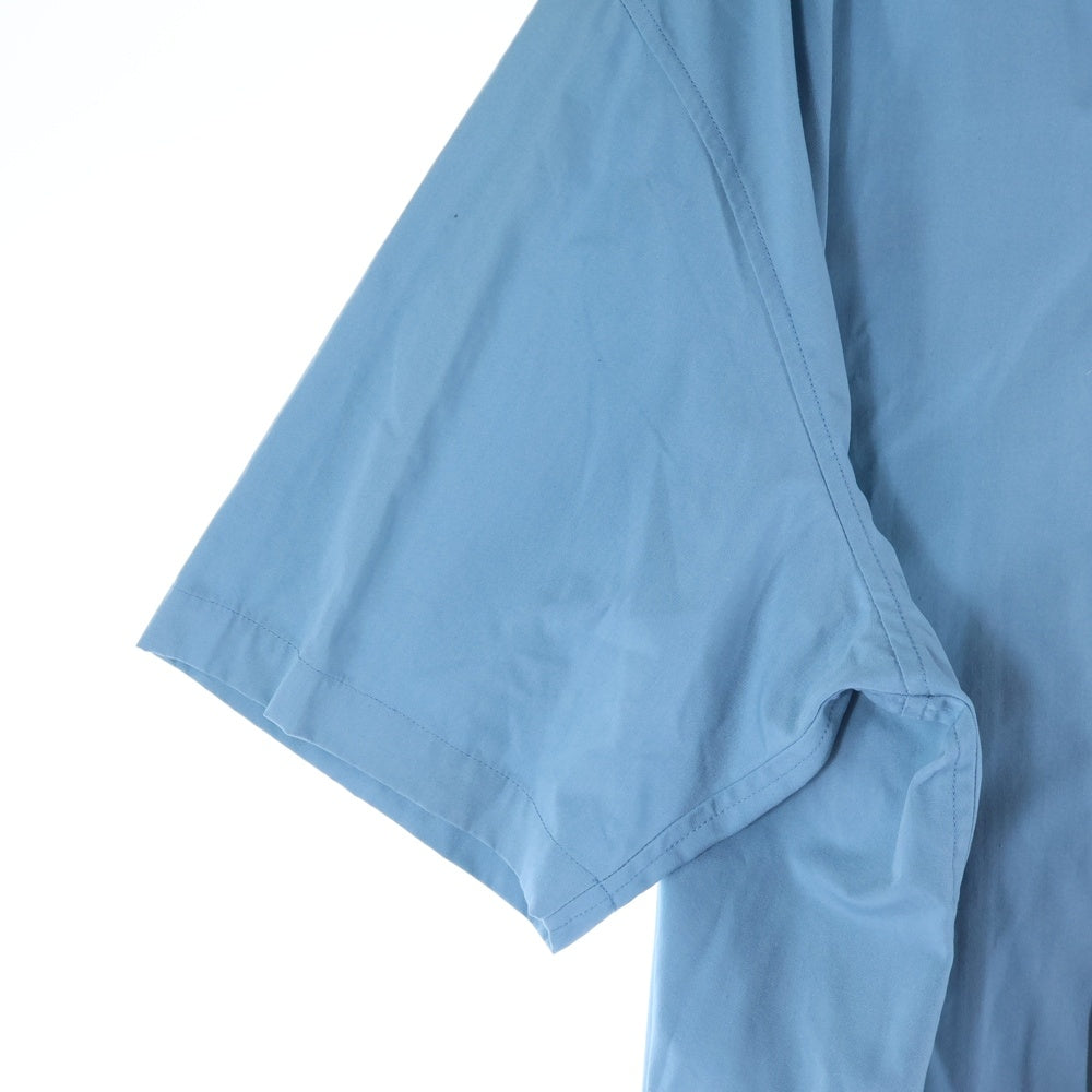 HUF(ハフ) 20SS CENTRAL PARK SSL SHIRT ロゴ刺繍 半袖シャツ ブルー