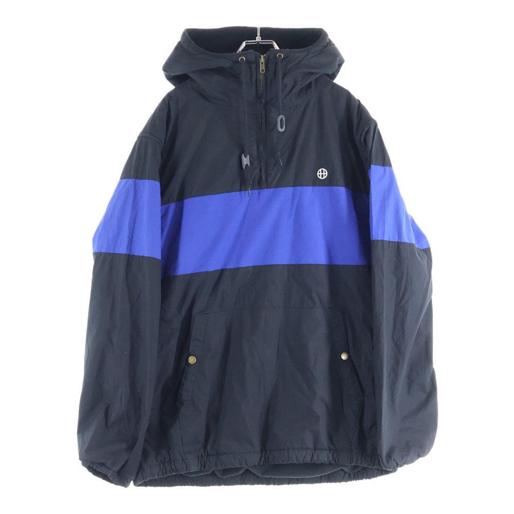 HUF(ハフ) EXPLORER-1 ANORAK JACKET ハーフジップ ナイロンアノラックジャケット パーカー フーディー ブラック