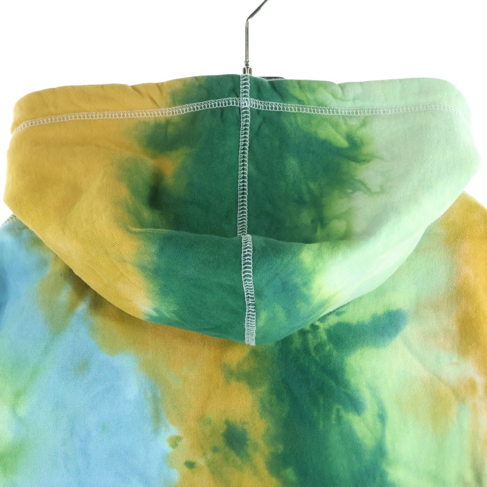 AWAKE NY(アウェイク ニューヨーク) Tie Die Hoodie ロゴ刺繍 タイダイ プルオーバースウェットパーカー フーディー マルチ