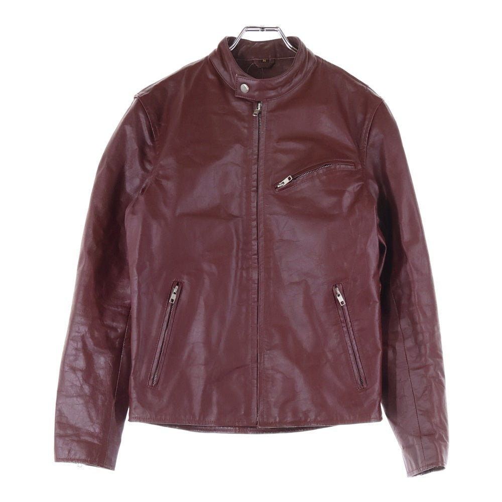 NO BRAND(ノーブランド) RHENIUM レニウム レザージップアップジャケット レッド