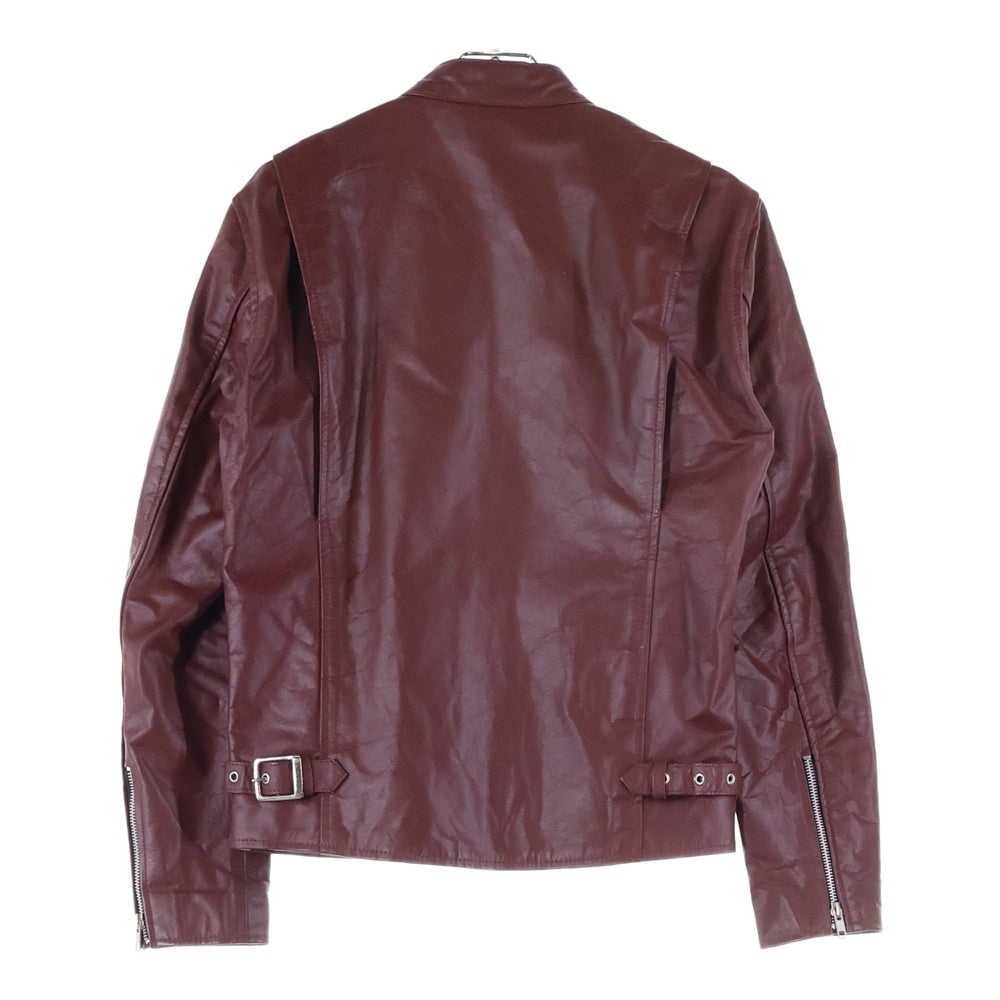 NO BRAND(ノーブランド) RHENIUM レニウム レザージップアップジャケット レッド