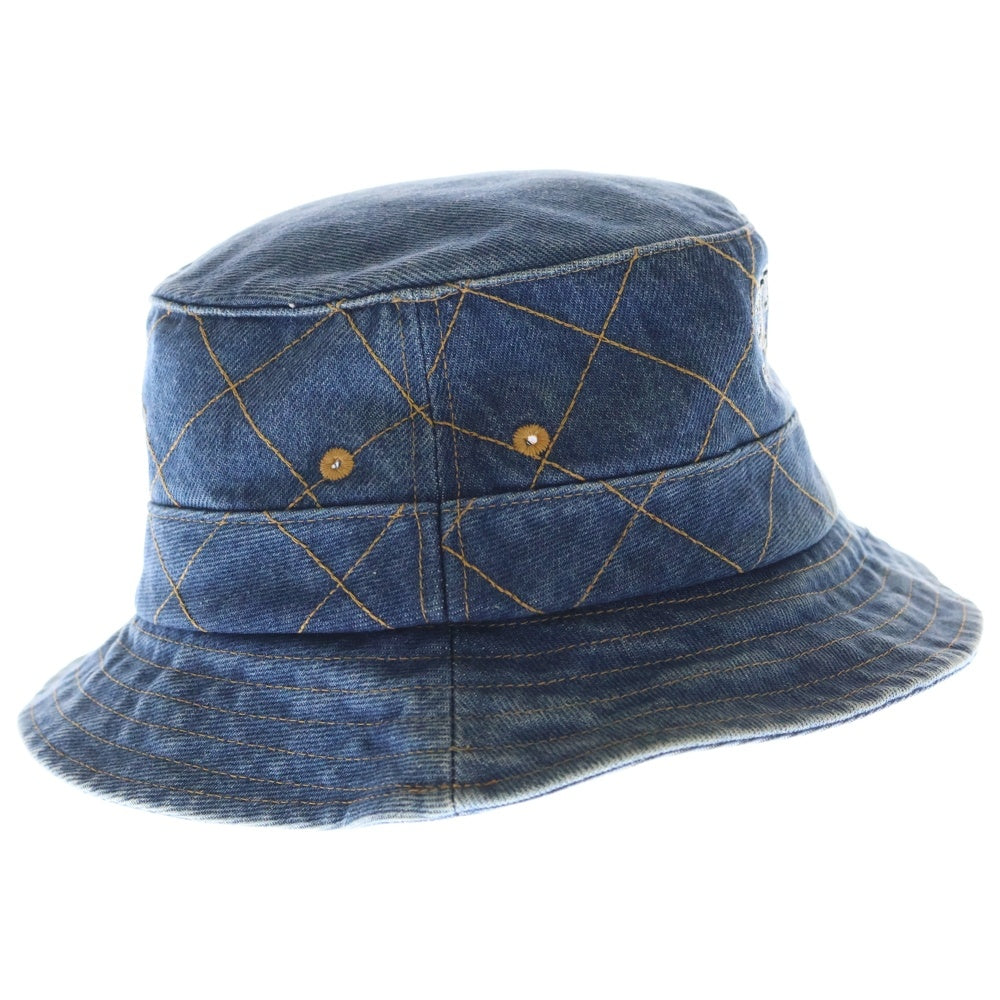 正規品　Supreme バケットハット　帽子 パンチング加工　デニム　ブルー SUPREME(シュプリーム) 18AW Diamond Stitch Crusher デニムバケット