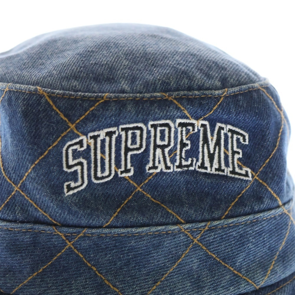 SUPREME(シュプリーム) 18AW Diamond Stitch Crusher デニムバケットハット 帽子 インディゴ