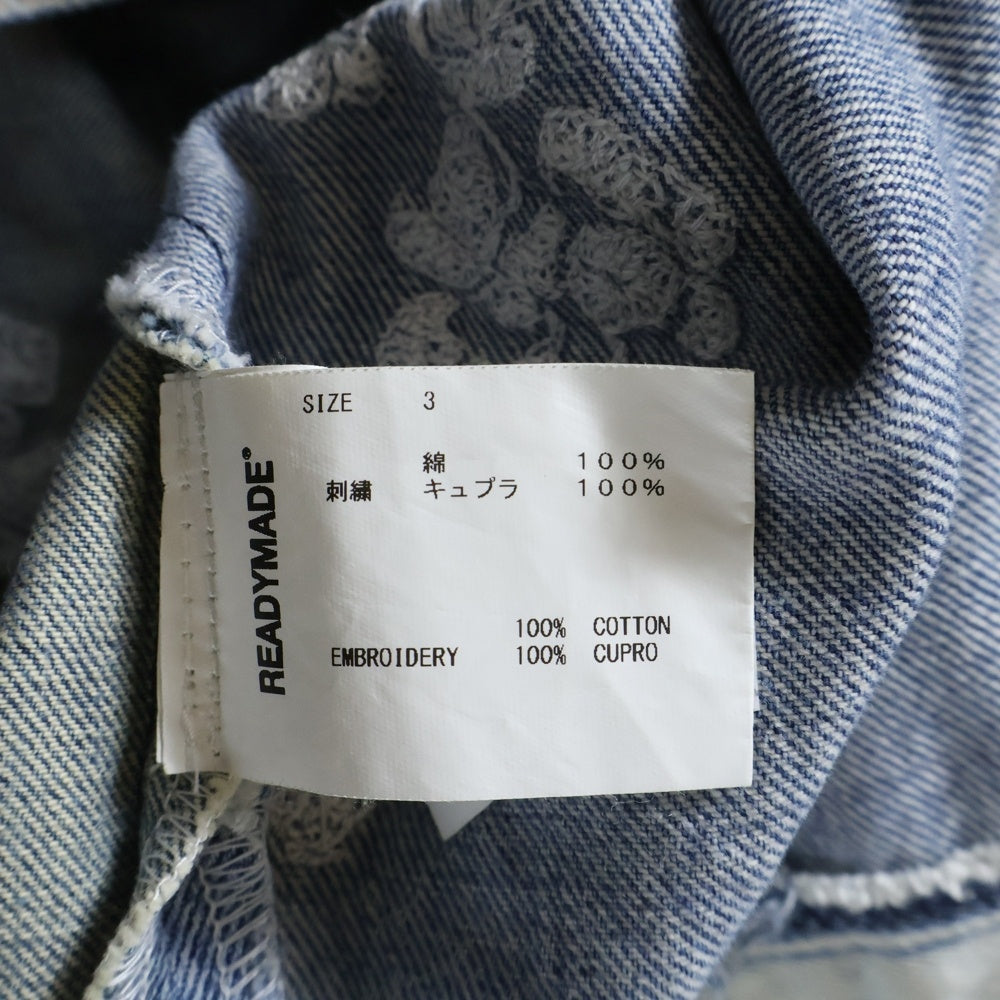 READY MADE(レディメイド) ×Denim Tears CTN WREATH TRK JKT ×デニムティアーズ デニムジャケット インディゴ RE-DT-BL-00-00-14
