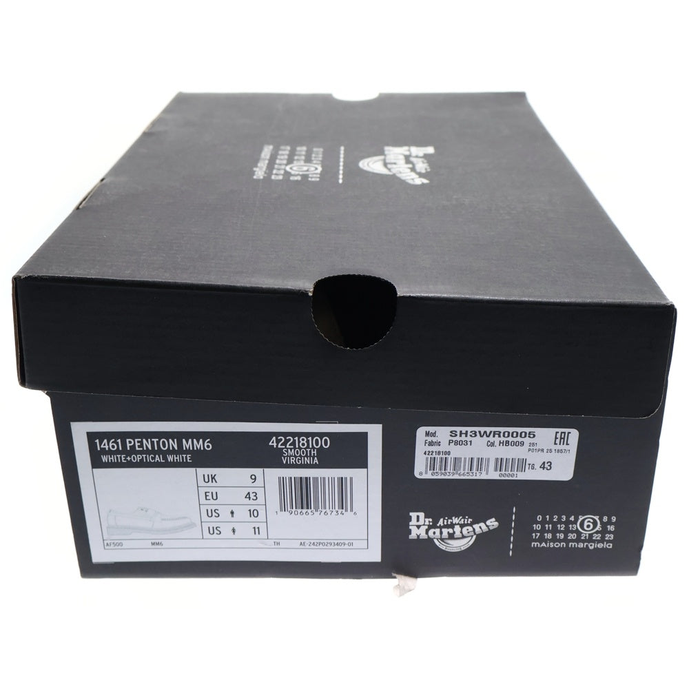 Dr.Martens(ドクターマーチン) ×MM6 Maison Margiela Penton 1461 Loafers メゾンマルジェラ ペントン ローファー レザーローカットシューズ ホワイト 42218100/SH3WR0005