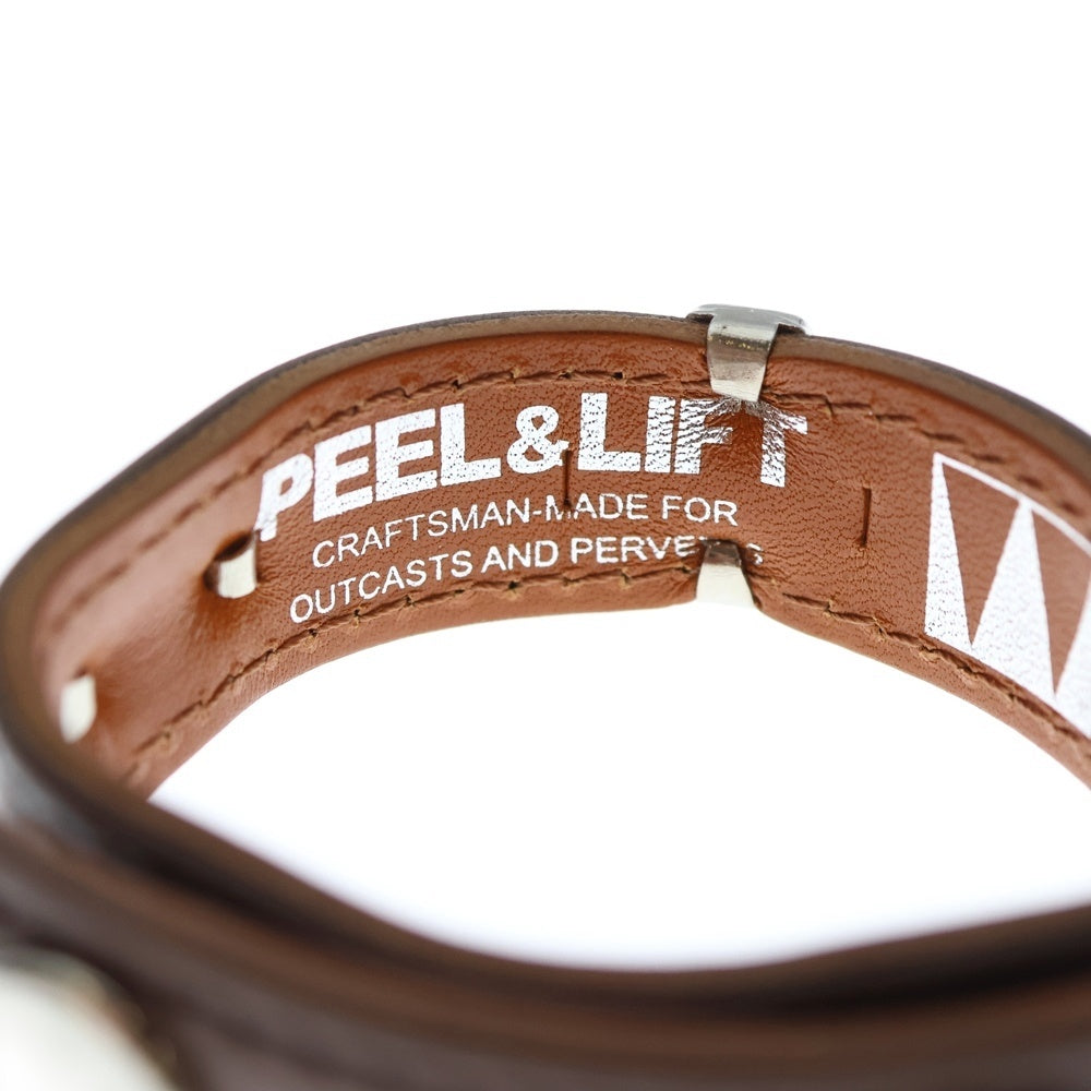 PEEL&LIFT WEEKEND ブラウン スタッズ ブレスレット PEEL&LIFT(ピールアンドリフト) LEATHER BRACELET スタッズレザー
