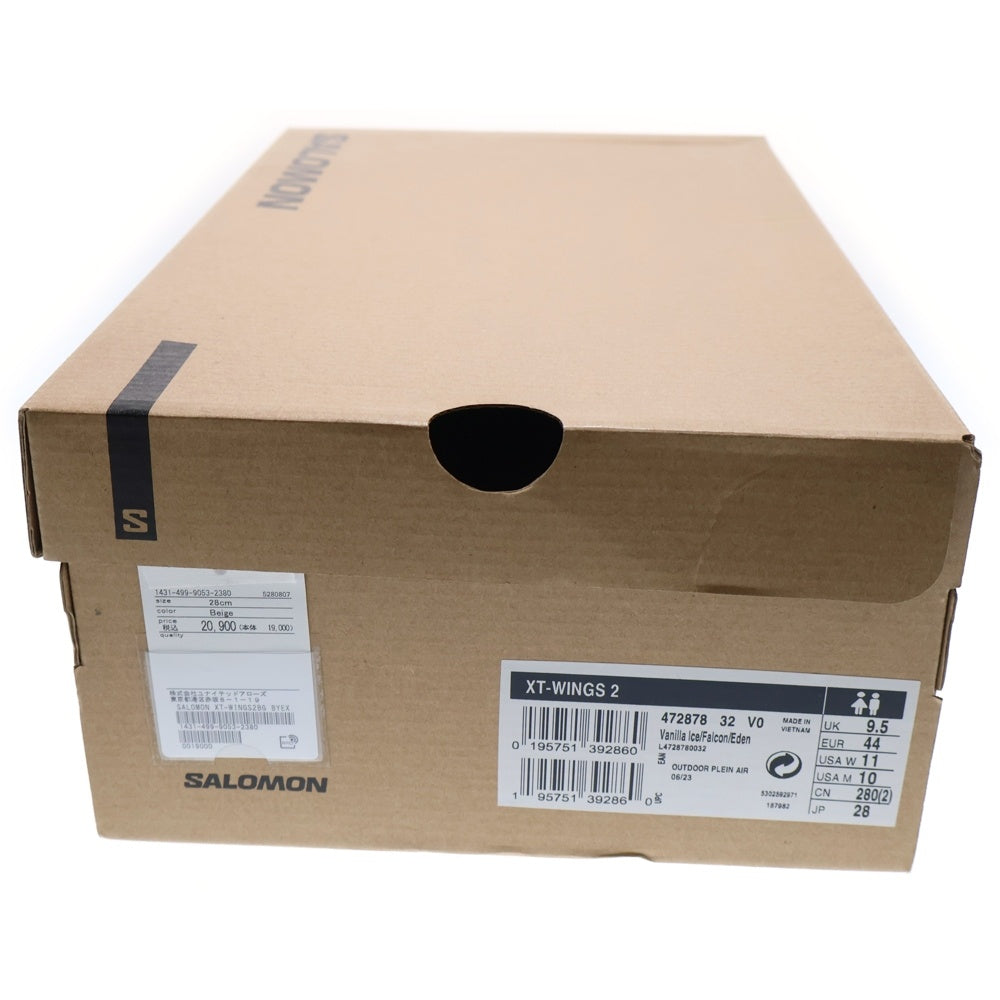 SALOMON(サロモン) XT-WINGS 2 メッシュ ローカットスニーカー ベージュ US10/28cm 472878