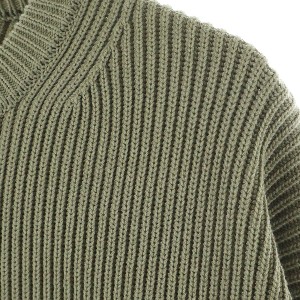 AURALEE(オーラリー) SUPER FINE WOOL RIB KNIT クルーネックウールニットセーター ベージュ A8AP02RK
