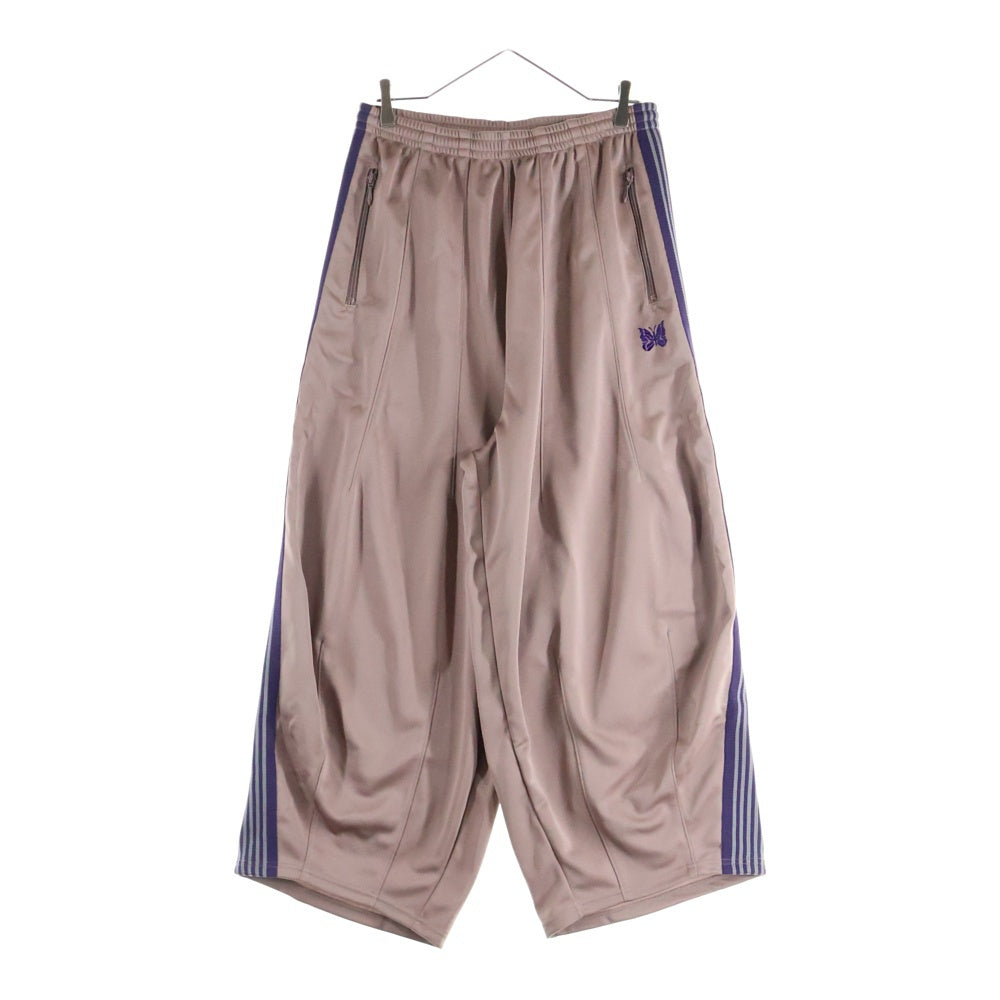 Needles(ニードルス) H.D. Track Pant ロゴ刺繍 ヒザデルトラックパンツ ワイドパンツ ベージュ LQ233