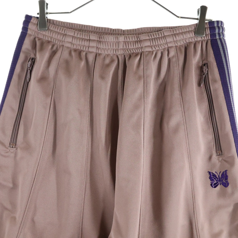 Needles(ニードルス) H.D. Track Pant ロゴ刺繍 ヒザデルトラックパンツ ワイドパンツ ベージュ LQ233