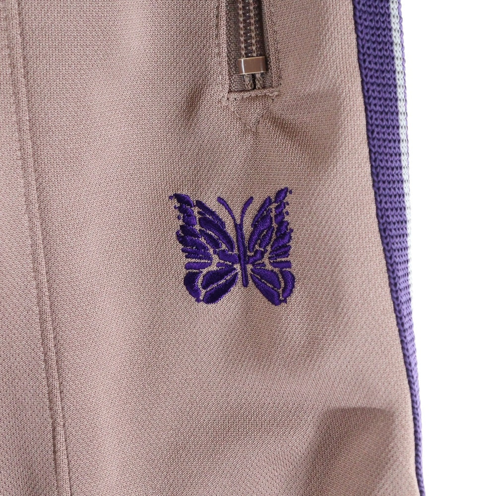 Needles(ニードルス) H.D. Track Pant ロゴ刺繍 ヒザデルトラックパンツ ワイドパンツ ベージュ LQ233