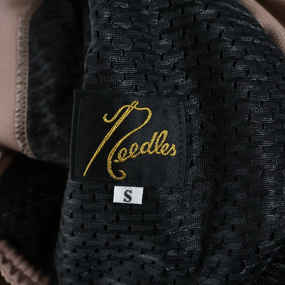 Needles(ニードルス) H.D. Track Pant ロゴ刺繍 ヒザデルトラックパンツ ワイドパンツ ベージュ LQ233