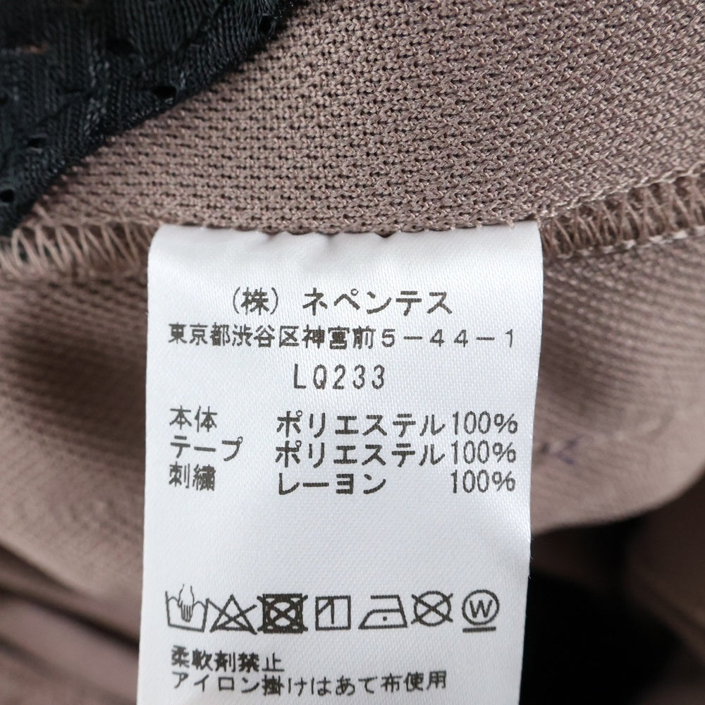 Needles(ニードルス) H.D. Track Pant ロゴ刺繍 ヒザデルトラックパンツ ワイドパンツ ベージュ LQ233