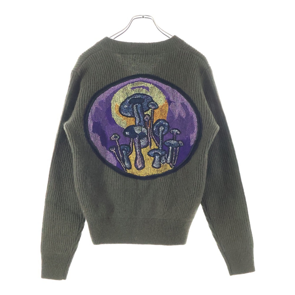 STUSSY(ステューシー) ×Dries Van Noten DVN Badge Sweater ドリスヴァンノッテン Vネックニットセーター ブラウン 317008
