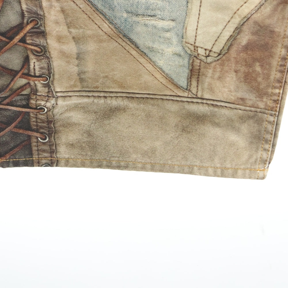 Acne Studios(アクネ ストゥディオズ) Super Baggy Fit Transfer Print Jeans 転写プリント トロンプルイユ スーパーバギーパンツ インディゴ FN-MN-TROU000960 B00344-