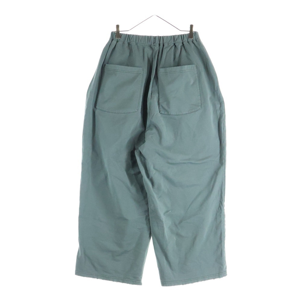 ANCELLM(アンセルム) 24SS WISM別注 TUCK SWEAT PANTS ウィズム ダメージ加工 タックスウェットパンツ グリーン ANC-PT43-EX