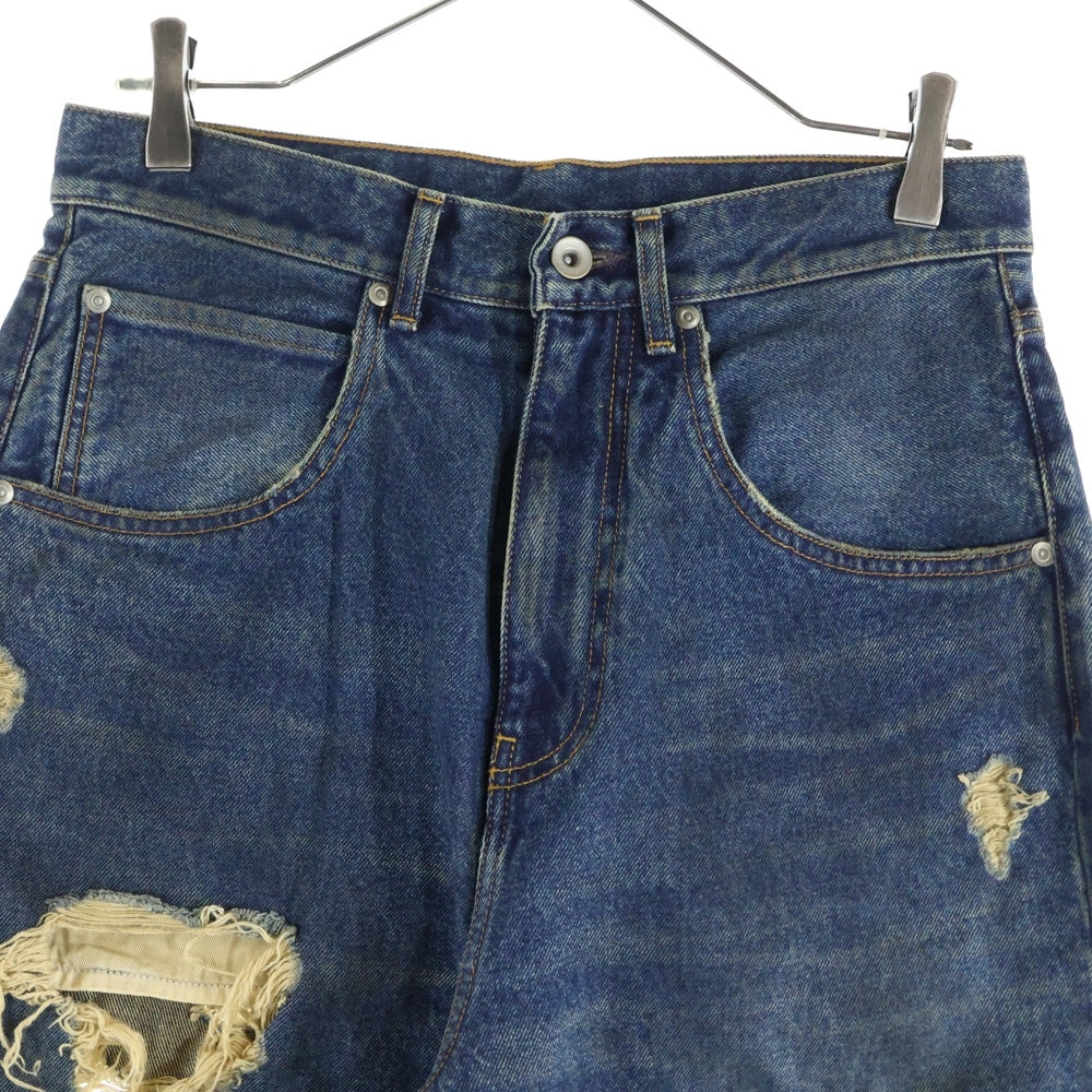 BEAMS(ビームス) FUTURE ARCHIVE / BAGGY FIT DENIM ダメージ加工 バギーフィットデニムパンツ インディゴ 11-21-1423-791