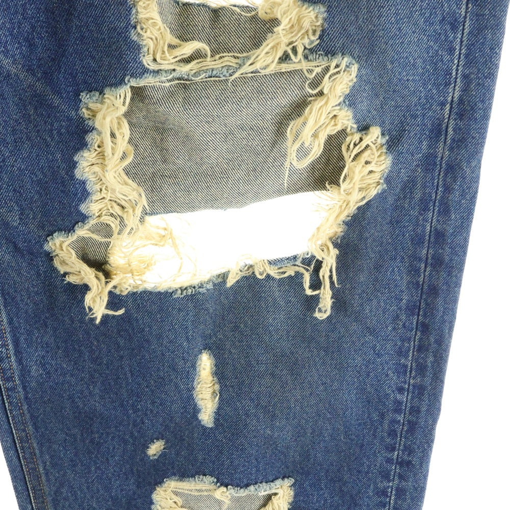 BEAMS(ビームス) FUTURE ARCHIVE / BAGGY FIT DENIM ダメージ加工 バギーフィットデニムパンツ インディゴ 11-21-1423-791