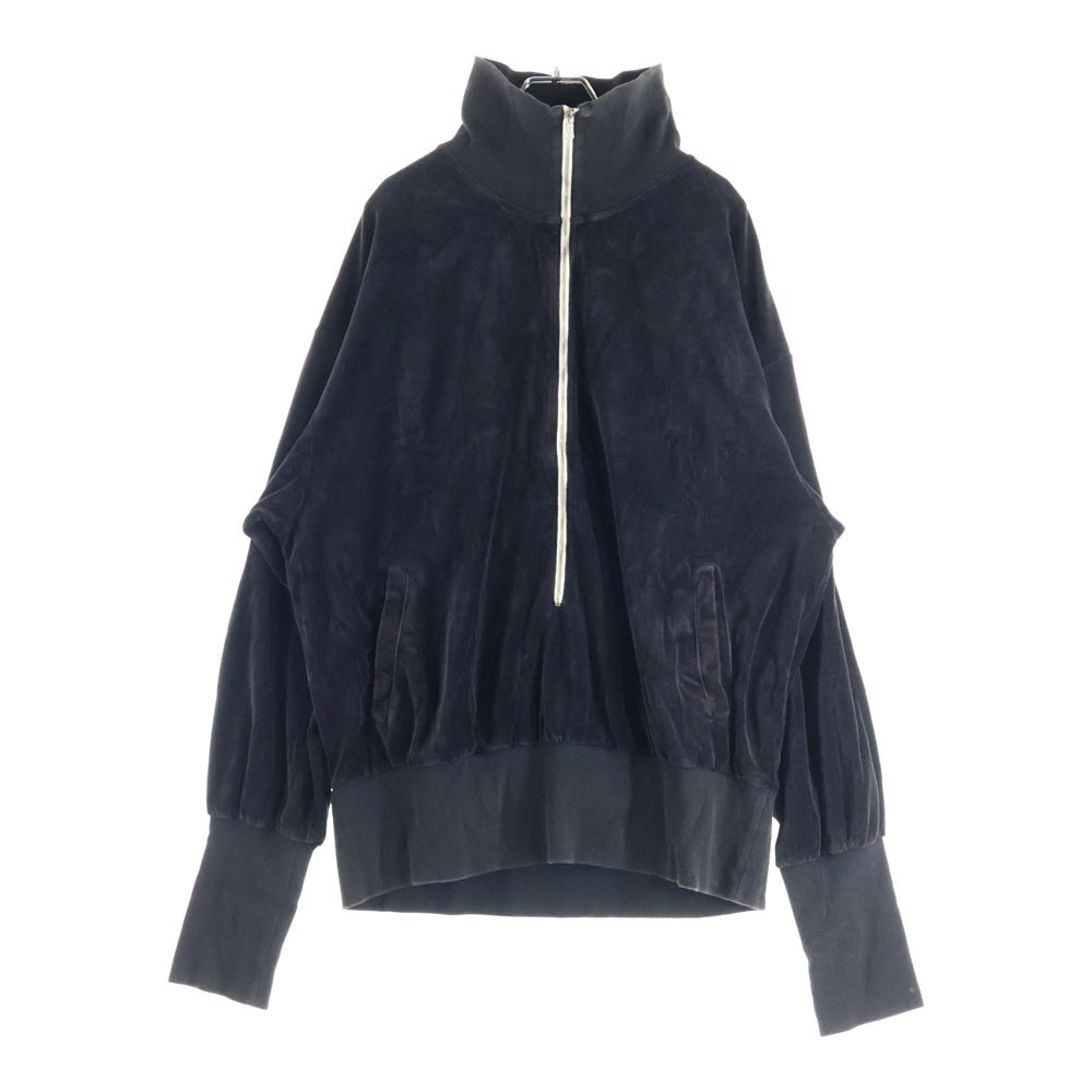 ANCELLM(アンセルム) ×barbell object ab suit Steel バーベルオブジェクト ベロアトラックジャケット トラックパンツ セットアップジャージ ブラック bo-24a-anc01