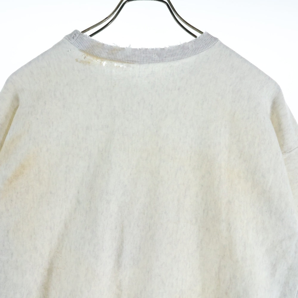 ANCELLM(アンセルム) CREWNECK SWEAT SHIRT ダメージ加工 クラッシュ