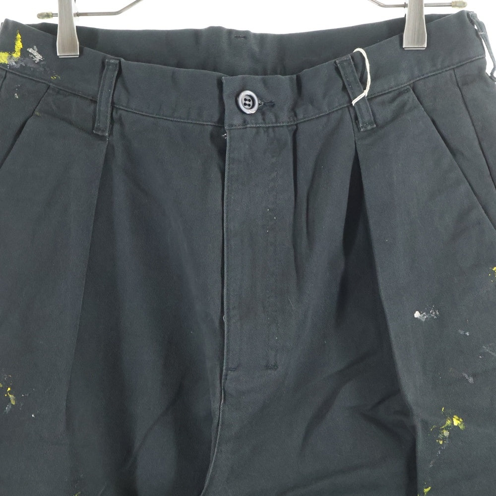 ANCELLM(アンセルム) PAINT CHINO TROUSERS ペイント チノパンツ ブラック ANC-PT29-B