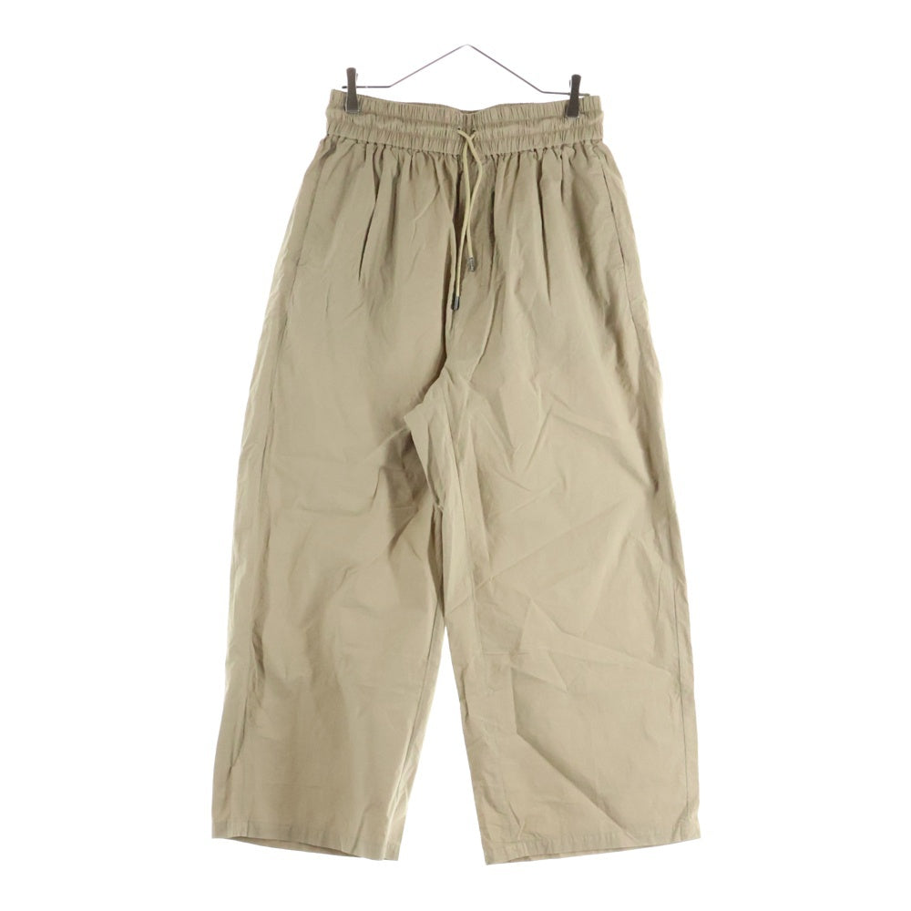 ANCELLM(アンセルム) DYED EASY SLACKS イージースラックス ワイドパンツ ベージュ ANC-PT23